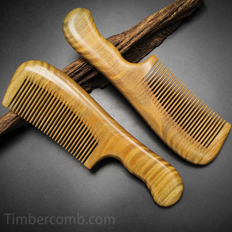 檀木櫛 頭皮マッサージ ハンドル付きヘアコーム 静電気防止 頭皮マッサージ 芳醇な木の香り 毎日のヘアケアに最適