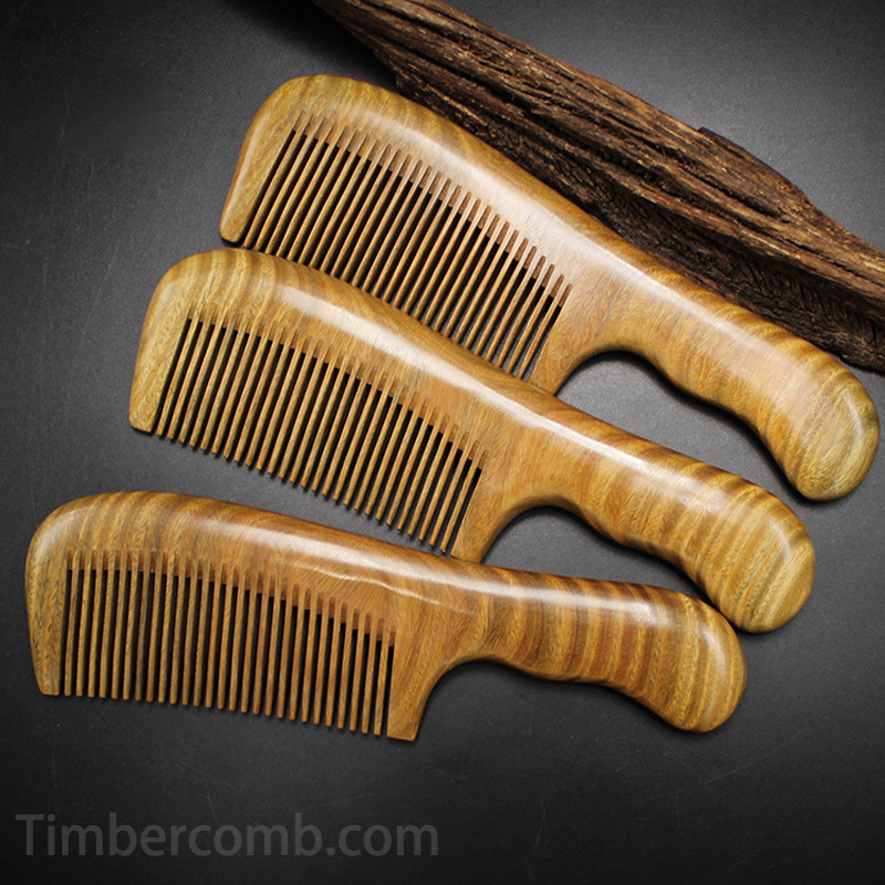 檀木櫛 頭皮マッサージ ハンドル付きヘアコーム 静電気防止 頭皮マッサージ 芳醇な木の香り 毎日のヘアケアに最適