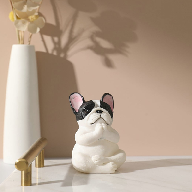 犬の置物 ヨガドッグ ドッグ オーナメント綺麗 高級 ミニサイズ 犬のオブジェ 樹脂製 心癒し