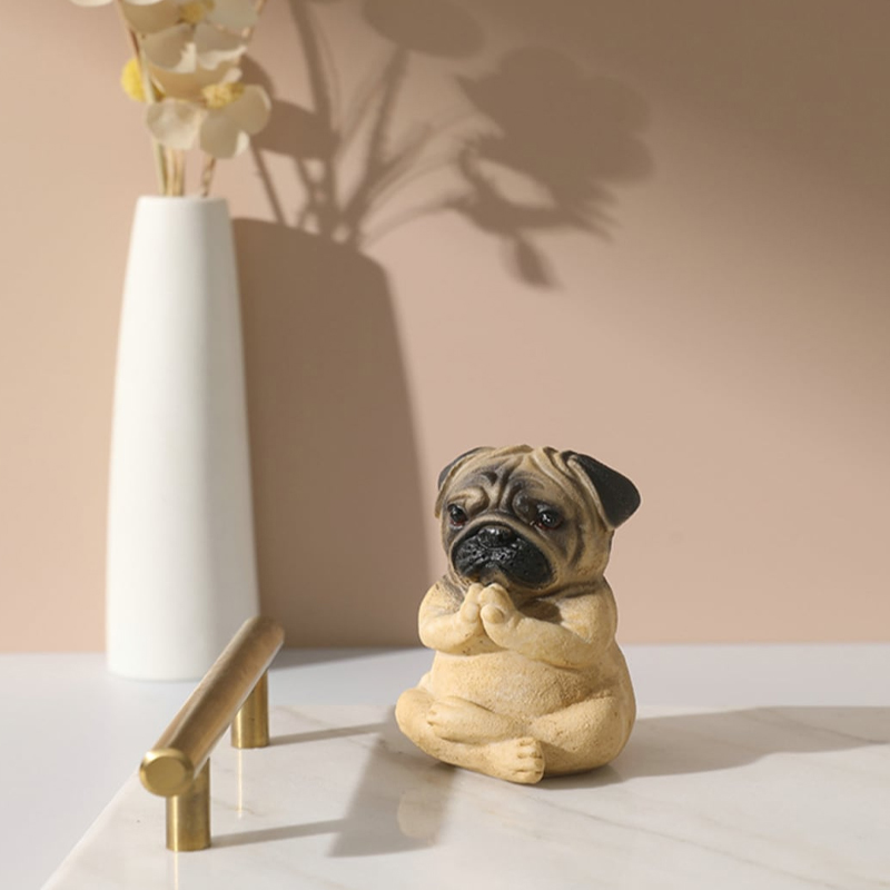 犬の置物 ヨガドッグ ドッグ オーナメント綺麗 高級 ミニサイズ 犬のオブジェ 樹脂製 心癒し