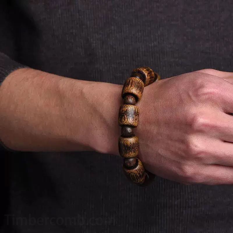 沈香ブレスレット ベトナム産 18mm 数珠ブレスレット メンズ お守り 腕輪ブレスレット 静電気