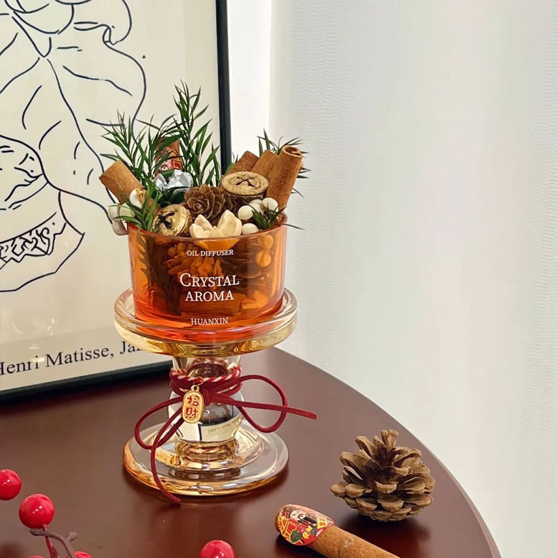 アロマディフューザー ドライフラワー (シナモン・松ぼっくり・ドライフルーツ) アロマオイル ナチュラル 香り おしゃれ 癒し ルームフレグランス