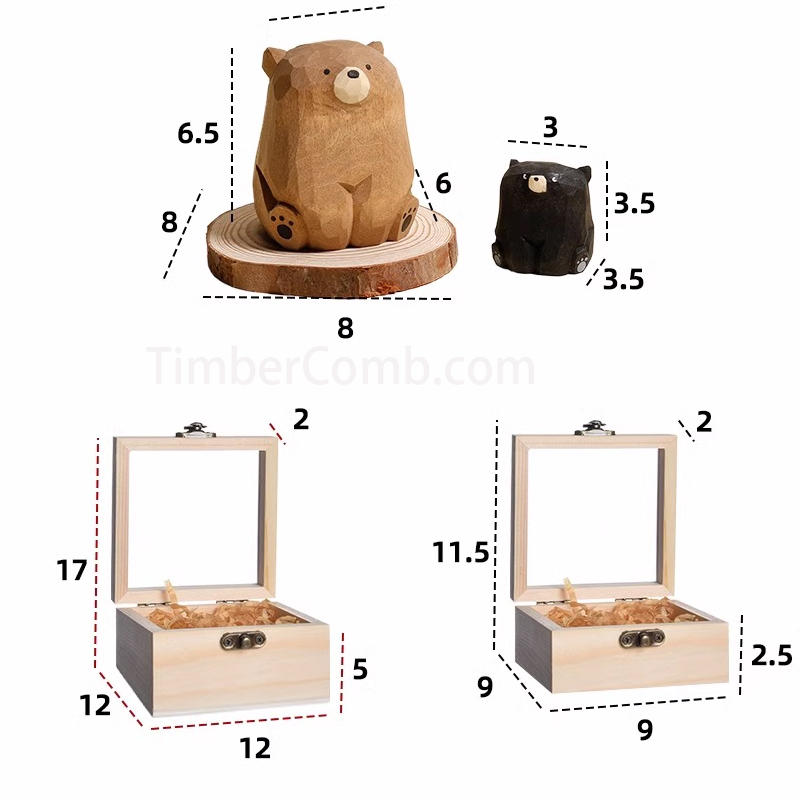 くまこ♥様お取り置き4/24 木彫りのクマの置物 和風・癒しストレス解消 デスク/仕事場用ミニデコ