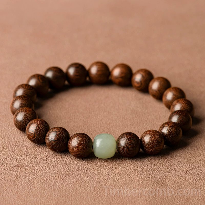 金糸檀木ブレスレット パワーストーン メンズレディース おしゃれ数珠ブレスレット 天然木 腕輪ブレスレット