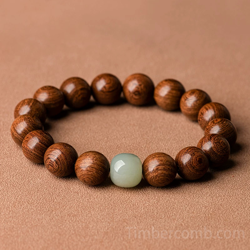 金糸檀木ブレスレット パワーストーン メンズレディース おしゃれ数珠ブレスレット 天然木 腕輪ブレスレット