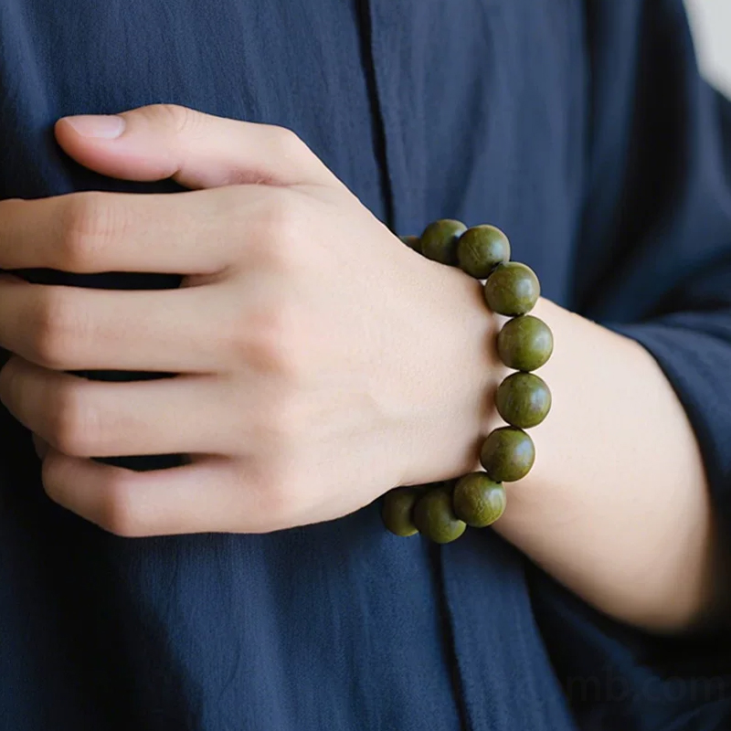 緑檀木ブレスレット お守り 生命樹 木製ブレスレット メンズレディース おしゃれ数珠ブレスレット 天然木