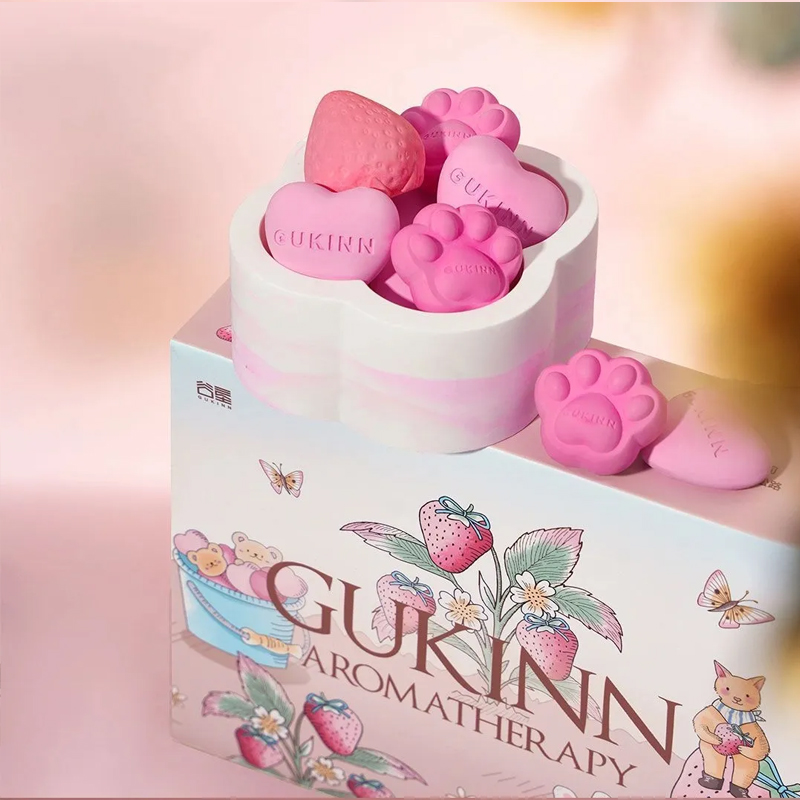 アロマストーン 石膏製 猫の爪 いちご ハート ストーン アロマオイル かわいい ストーンディフューザー 置き型 プレゼント