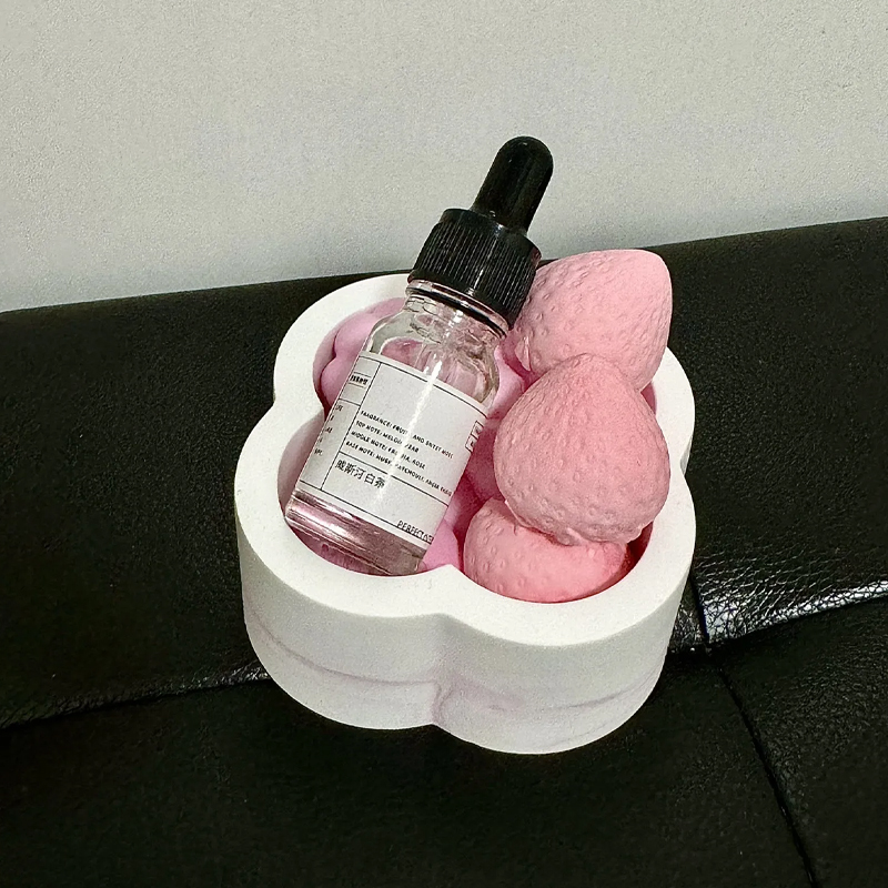 アロマストーン 石膏製 猫の爪 いちご ハート ストーン アロマオイル かわいい ストーンディフューザー 置き型 プレゼント