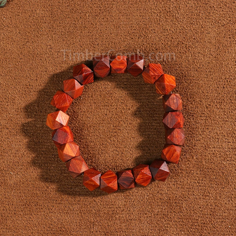 老山白檀仏珠ブレスレット 八角形幸運カップルアクセサリー 女性用誕生日プレゼント-木彫り高級人気専門店