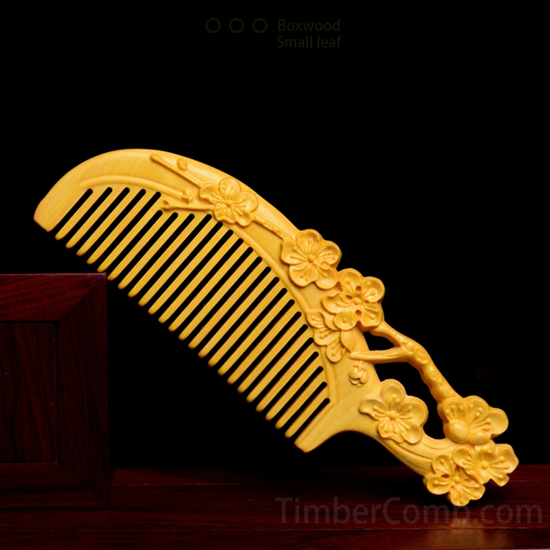 つげ櫛の無垢材使用・古典彫刻手作り工芸櫛｜贈答用ヘアケアスタイリング梳き櫛-木彫り高級人気専門店