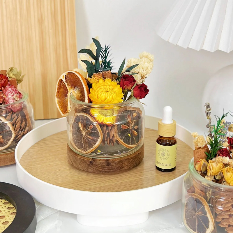 アロマディフューザー ドライフラワー アロマオイル インテリア 置物 ディフューザー 癒し ギフト
