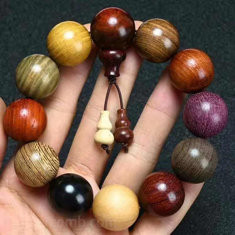 檀木 ブレスレット お守り 木製ブレスレット 天然木 腕輪 メンズレディース おしゃれ数珠ブレスレット
