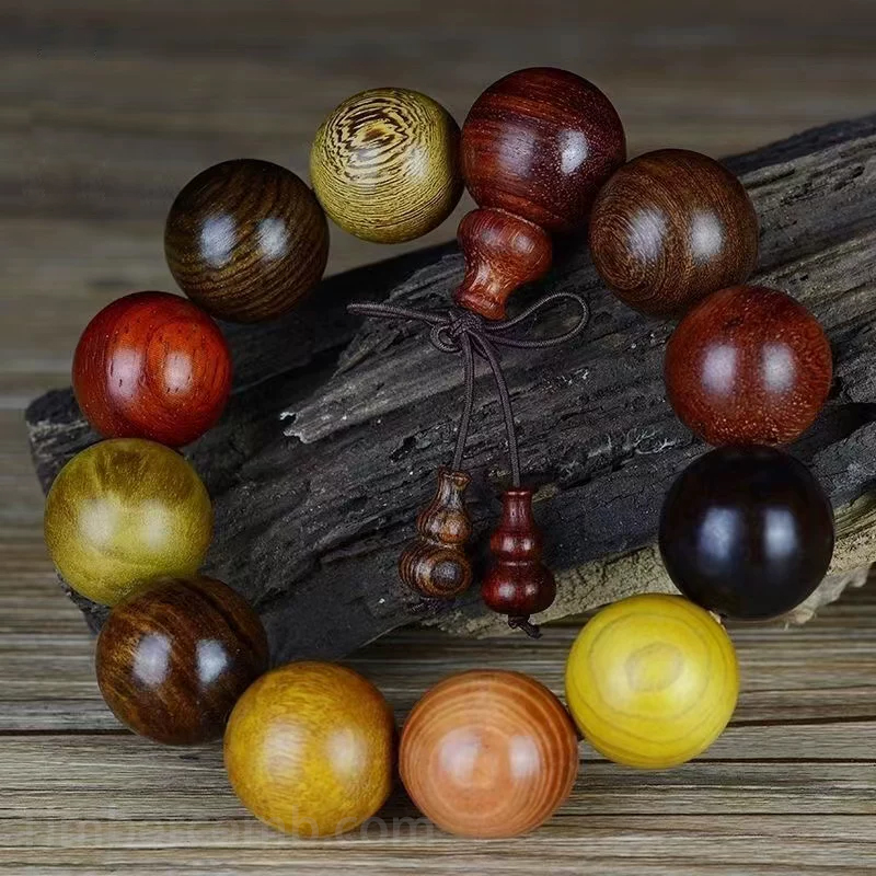 檀木 ブレスレット お守り 木製ブレスレット 天然木 腕輪 メンズレディース おしゃれ数珠ブレスレット