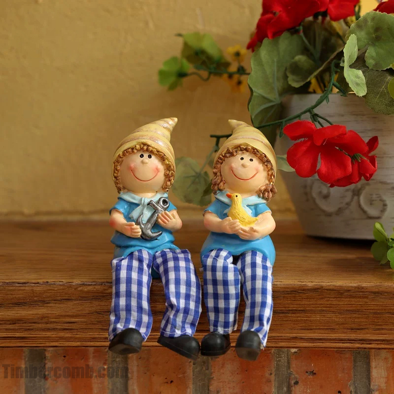 カップル人形置物 ガーデンパーテーション・バルコニー・レストラン飾り台 つり足スタンド ホームデコレーションギフト