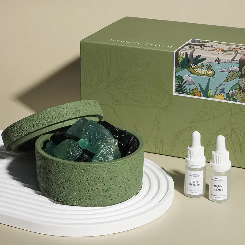 アロマストーン 天然石 水晶 おしゃれ アロマディフューザー エッセンシャルオイル ギフトパック とうき入り 置物 インテリア ルームフレグランス ストーン