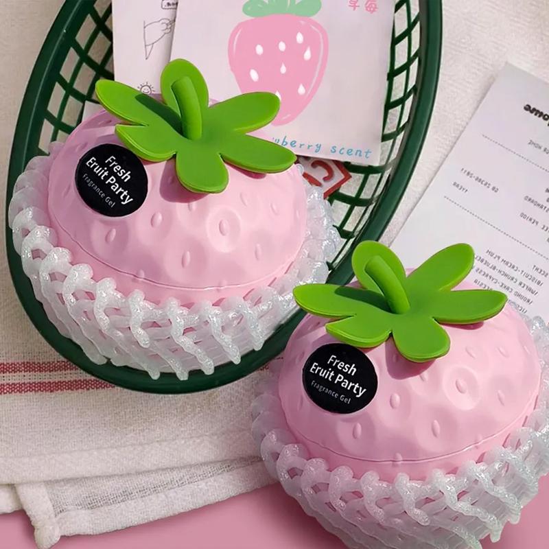 いちごの形 芳香剤 固形 置き型 部屋*車 エアフレッシュナー ルームフレグランス 消臭 アロマ