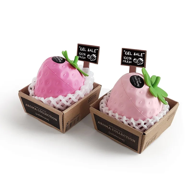 いちごの形 芳香剤 固形 置き型 部屋*車 エアフレッシュナー ルームフレグランス 消臭 アロマ