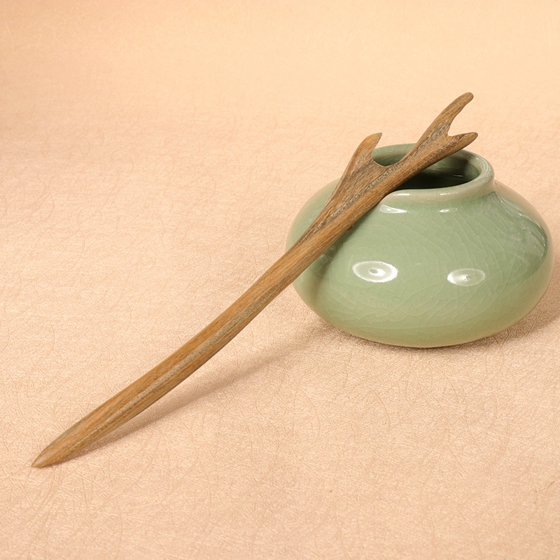 木製簪 一本挿し かんざし 木製 檀木 一本簪 鹿の角 ヘアアクセサリー 髪飾り 古典柄 浴衣似合い 成人式 和装 花火大会