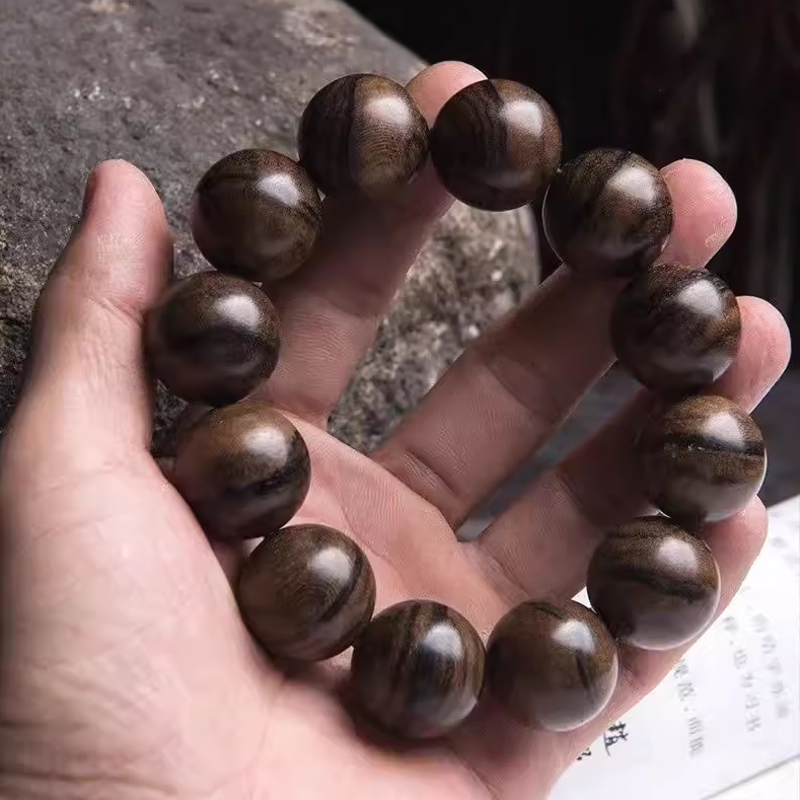 沈香ブレスレット お守り カジュアル 20mm 数珠ブレスレット メンズレディース 腕輪ブレス 天然木