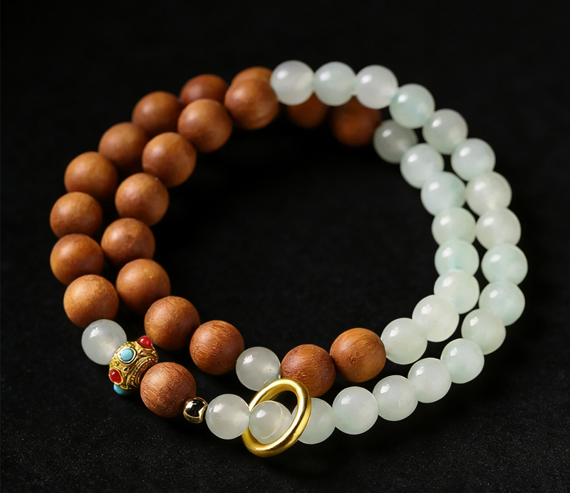 数珠ブレスレット 天然木