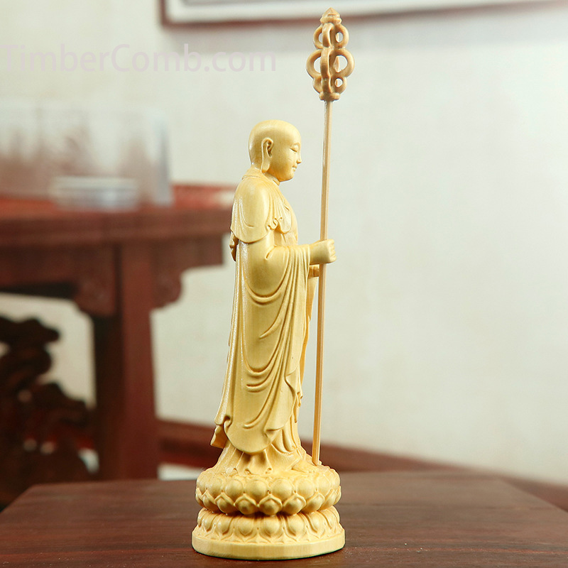 仏教美術　お地蔵さん　仏像　木彫　置物　インテリア　工芸品　美術品　A3079 仏教美術 お地蔵さん 仏像 木彫 置物 インテリア 工芸品 美術品