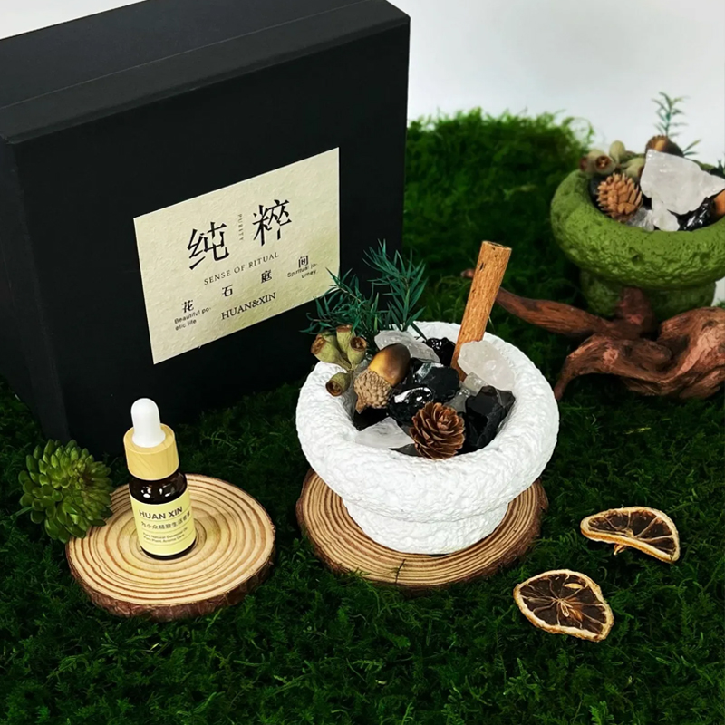 アロマストーン ストーンディフューザー 天然石 ドライフラワー植物 アロマオイル ギフト