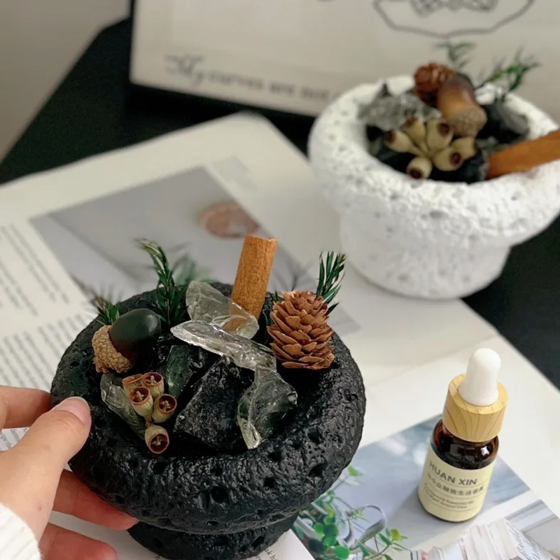 アロマストーン ストーンディフューザー 天然石 ドライフラワー植物 アロマオイル ギフト