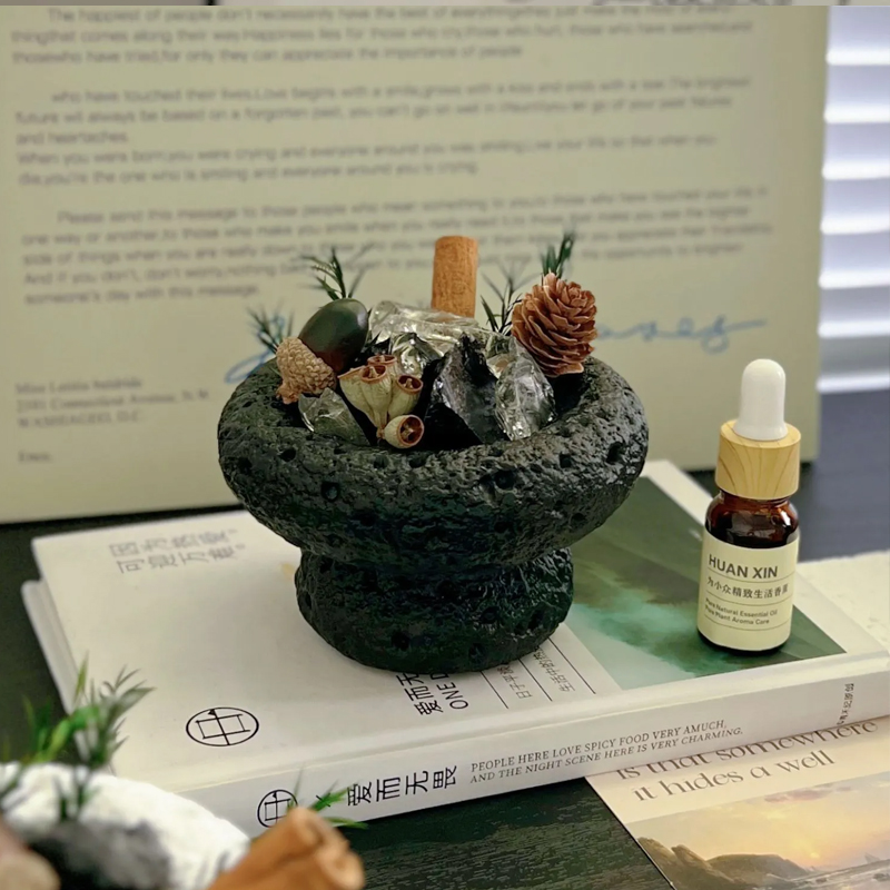 アロマストーン ストーンディフューザー 天然石 ドライフラワー植物 アロマオイル ギフト