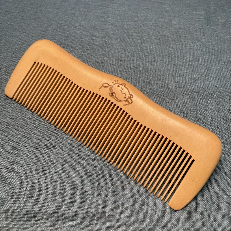 つげ櫛 ヘアコーム 木製の櫛 静電気防止 抜け毛防止 携帯用  美髪 頭皮マッサージ 天然木