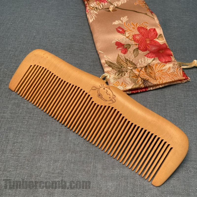 つげ櫛 ヘアコーム 木製の櫛 静電気防止 抜け毛防止 携帯用  美髪 頭皮マッサージ 天然木