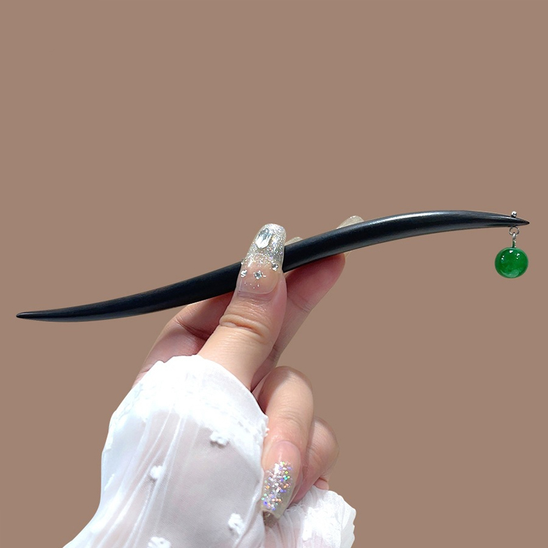 黒檀の簪和風で高級感のあるシンプルなデザイン気品漂う新和風・漢服にも合う髪飾り女性用