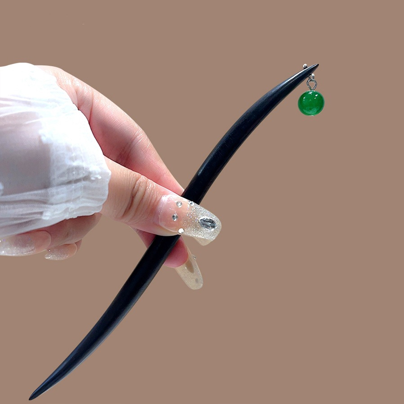 黒檀の簪和風で高級感のあるシンプルなデザイン気品漂う新和風・漢服にも合う髪飾り女性用