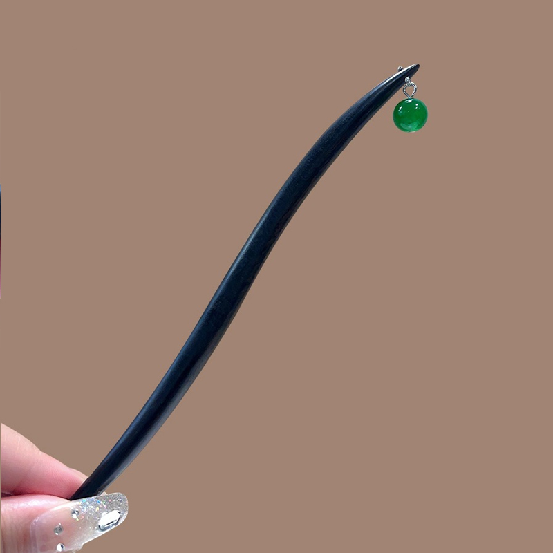 黒檀の簪和風で高級感のあるシンプルなデザイン気品漂う新和風・漢服にも合う髪飾り女性用