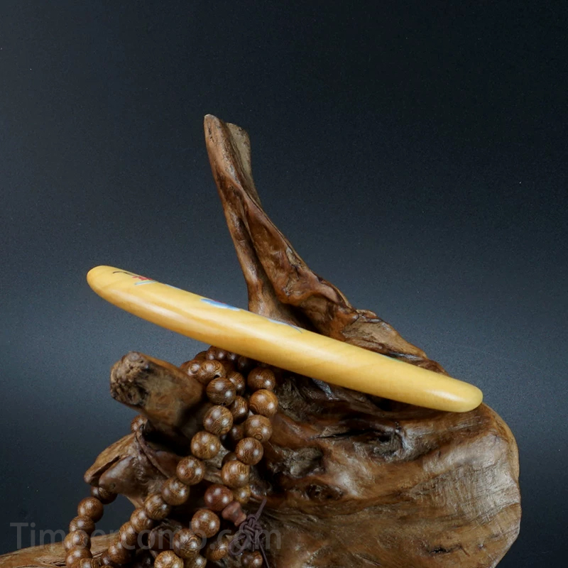 つげ櫛 本つげ 木の櫛 絵付き 桜の花 お守り 静電気防止 頭皮マッサージ 抜け毛防止 天然木