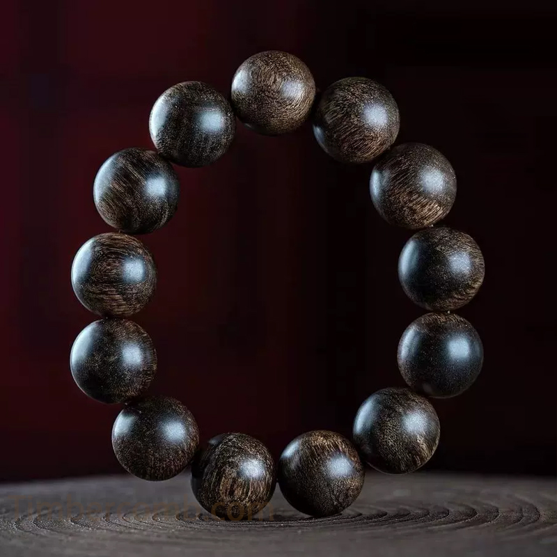天然木沈香ブレスレット ベトナム産 ビーズサイズ 18mm 数珠ブレスレット メンズ 腕輪ブレスレット高品質