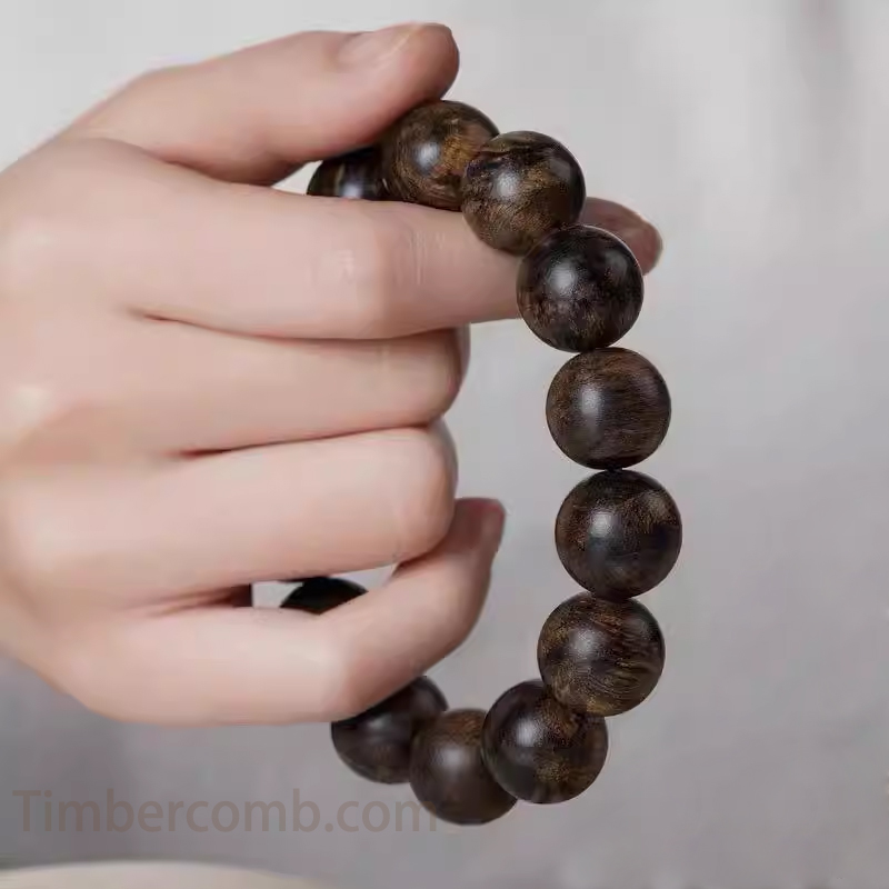 天然木沈香ブレスレット ベトナム産 ビーズサイズ 18mm 数珠ブレスレット メンズ 腕輪ブレスレット高品質