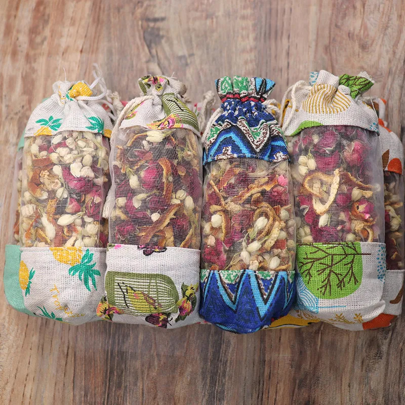 アロマサシェ バラ ジャスミン ヨモギ サシェ 香り袋 天然 芳香 消臭 害虫 除け