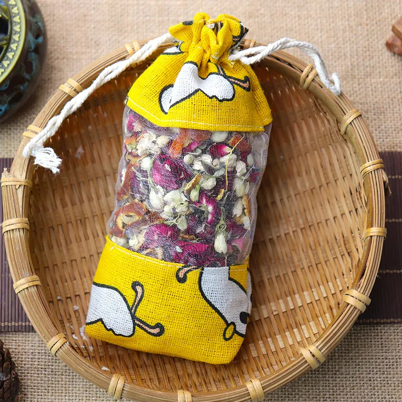 アロマサシェ バラ ジャスミン ヨモギ サシェ 香り袋 天然 芳香 消臭 害虫 除け