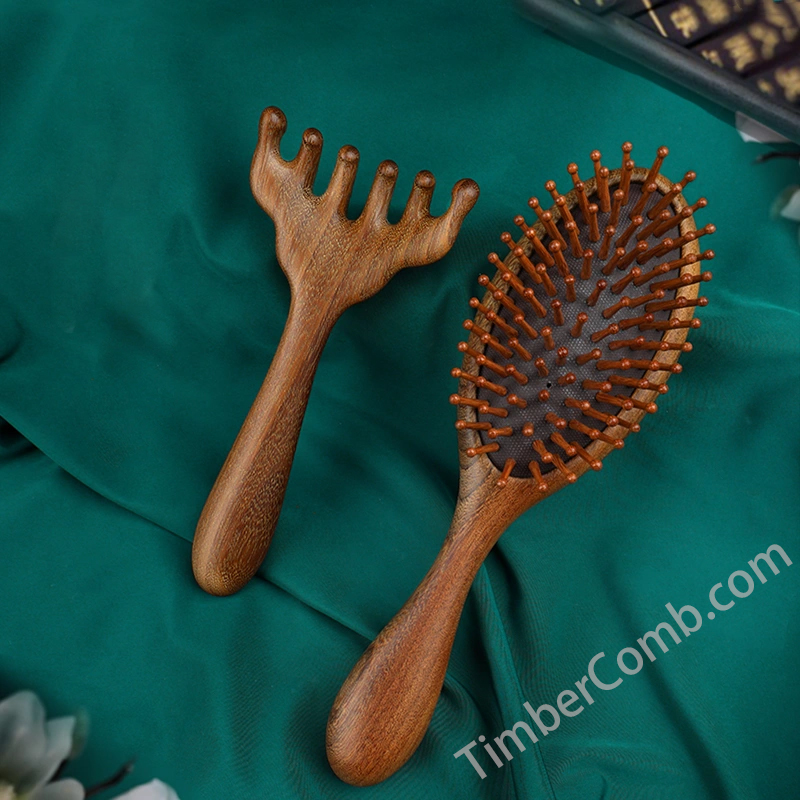 金糸檀木 × ナツメギエアクッション櫛
