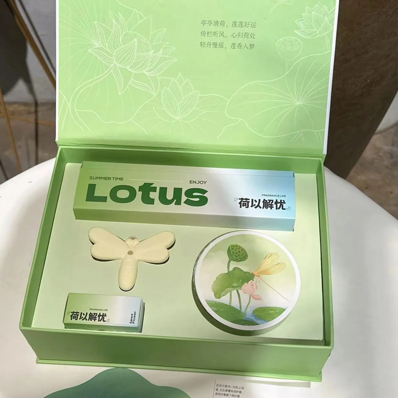 アロマディフューザー 蓮 アロマセット 天然石300g+カップ+アロマオイル10ml+線香1本+トンボ ストーン ギフトパック アロマストーン 癒し インテリア ギフト ﻿