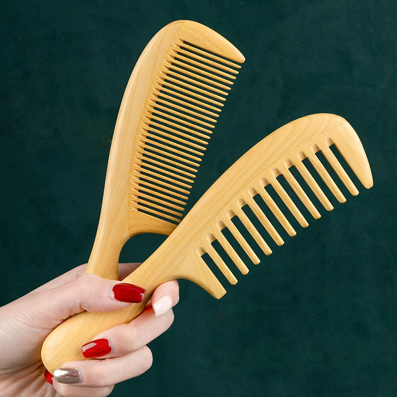 つげ櫛 木の櫛 静電気防止 ヘアケア 頭皮マッサージ 持ち運び コンパクト メンズ レディース