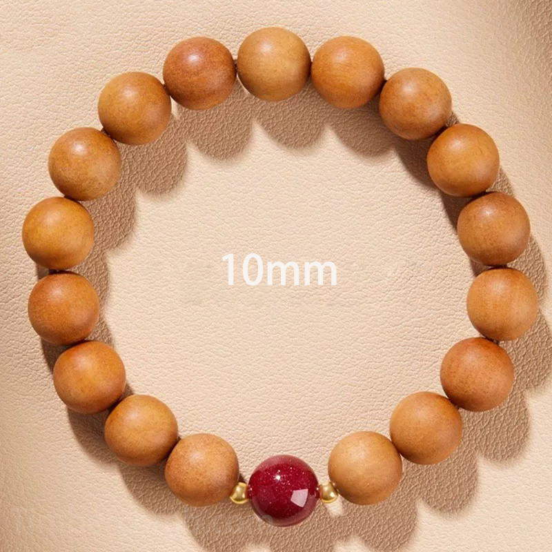 桃の木 ブレスレット お守り 朱砂 辰砂 ビーズサイズ 8mm/10mm 仏教ブレスレット レディース 天然木