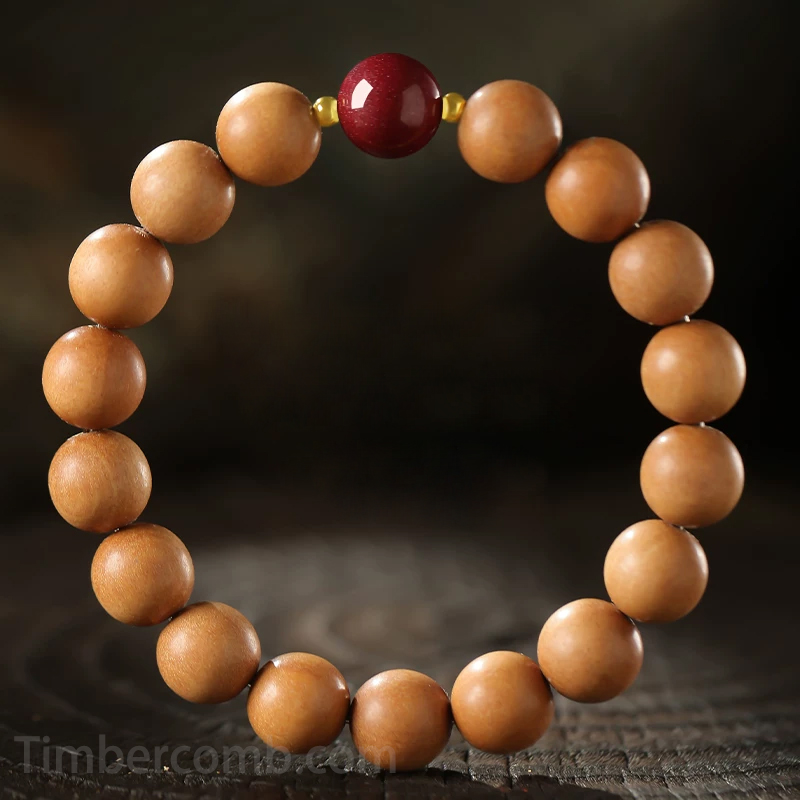 桃の木 ブレスレット お守り 朱砂 辰砂 ビーズサイズ 8mm/10mm 仏教ブレスレット レディース 天然木