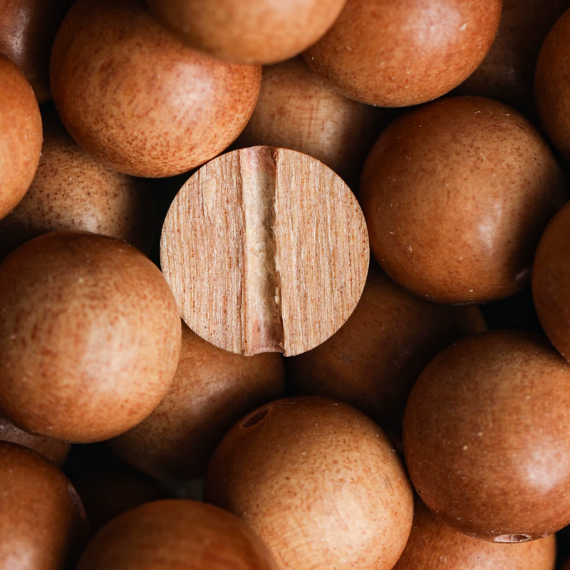 数珠ブレスレット 約10ミリ  桃の木 ブレスレット 男女兼用 天然木