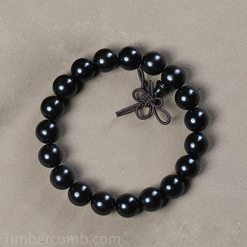 天然黒檀木ブレスレット ウッド 大きい メンズ レディース おしゃれ数珠ブレスレット カジュアル