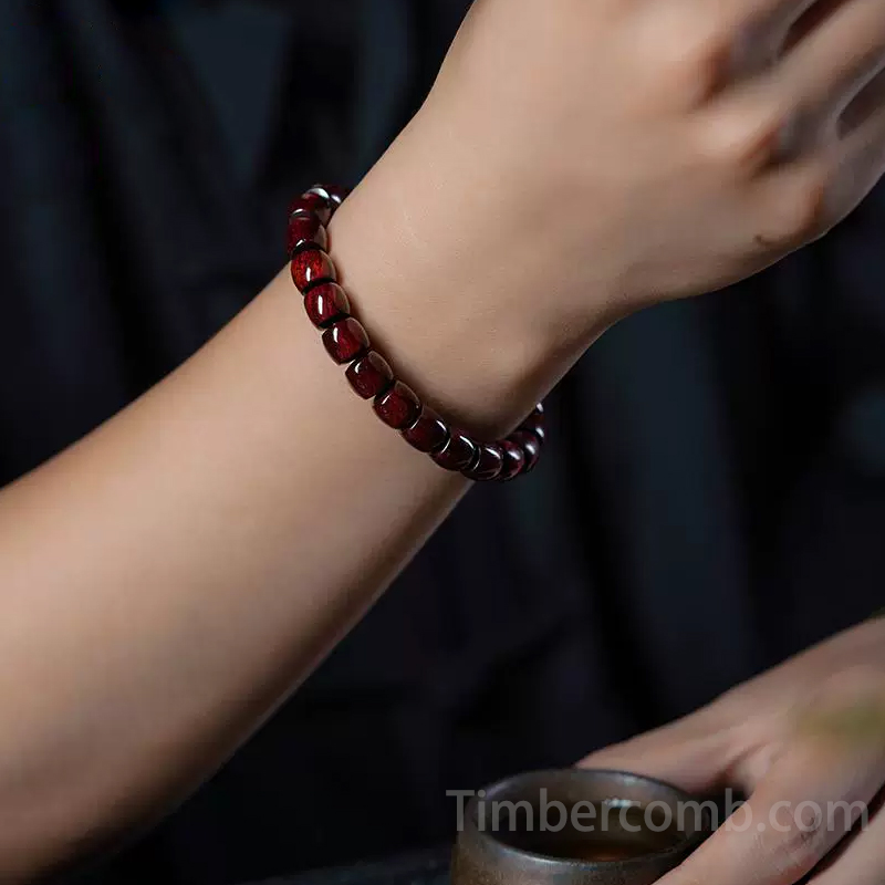 紫檀木ブレスレット お守り サンダルウッド ビーズサイズ8mm 木製ブレスレット 天然木 メンズレディース エスニック