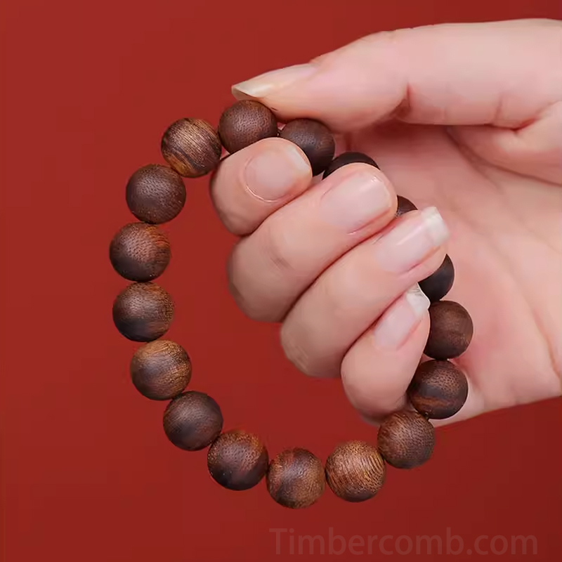 沈香木ブレスレット 天然木 カジュアル 腕輪ブレスレット メンズレディース 木製ブレスレット 高級感