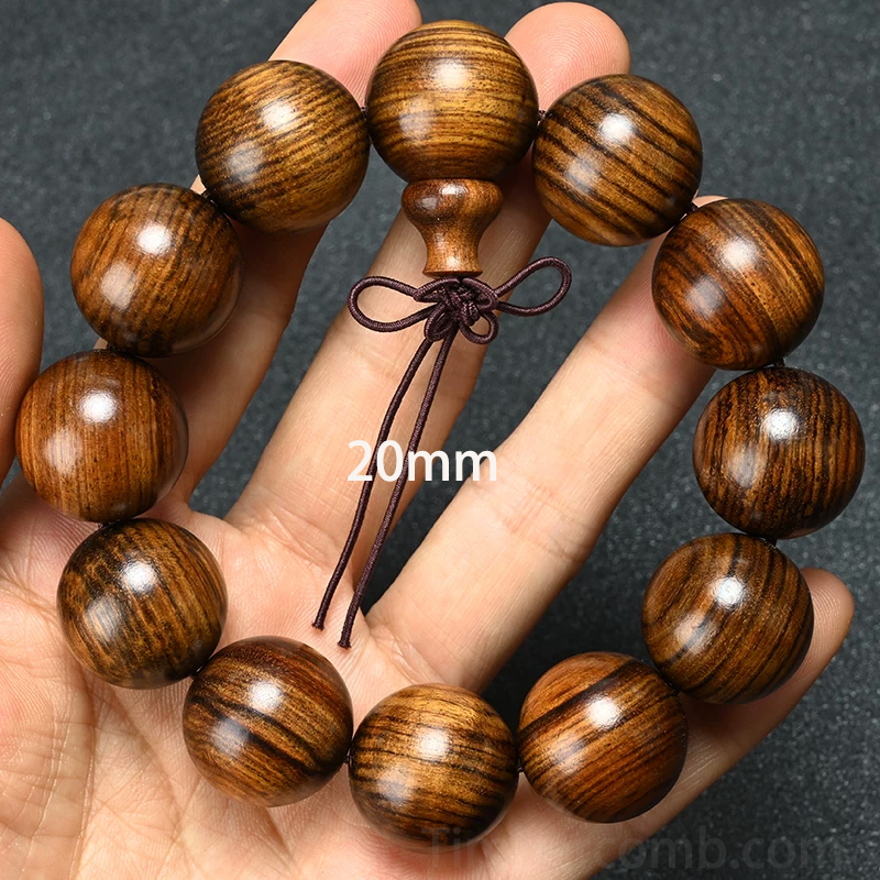 花梨木 ブレスレット 天然木 お守り メンズ 無垢 虎斑 大きい 腕輪ブレスレットメンズ 高品質