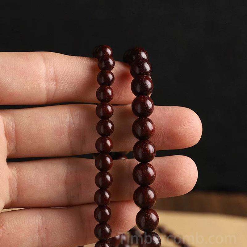 紫檀木ブレスレット 108玉 丸玉 お守り 数珠ブレスレット メンズレディース サンダルウッド 仏教ブレスレット 