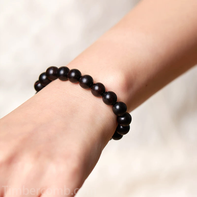 黒檀木ブレスレット エスニックお守り ペア ブレスレット アフリカ黒檀木 天然木 数珠 ブレスレット